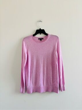 Banana Republic Sweater Pink Cotton Blend Long Sleeve Women S Preppy Classic